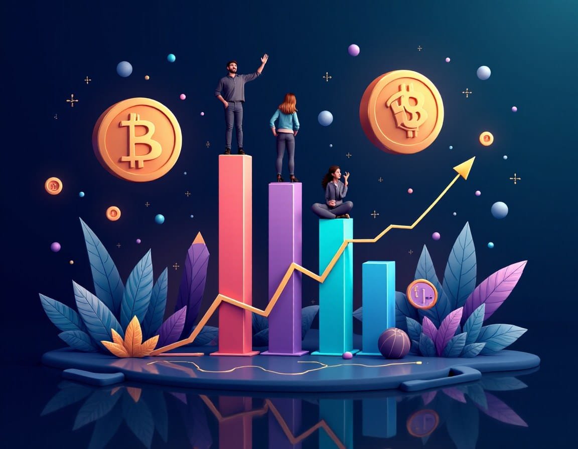 Representation of crypto insights and trends, showcasing market analysis and emerging technologies in the cryptocurrency world.